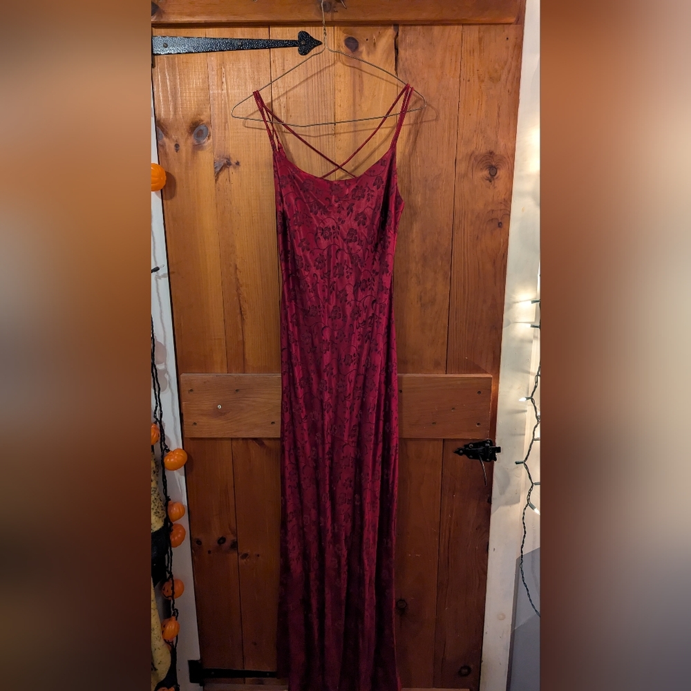 Vintage Steppin' Out Burgundy Floral Dress